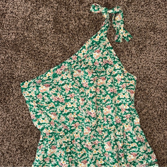 PRETTYGARDEN Women's One Shoulder Floral Maxi Dress green and white size M - Picture 5 of 8